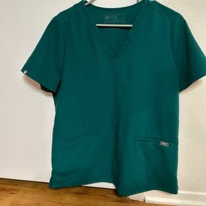 Figs medium green scrub top